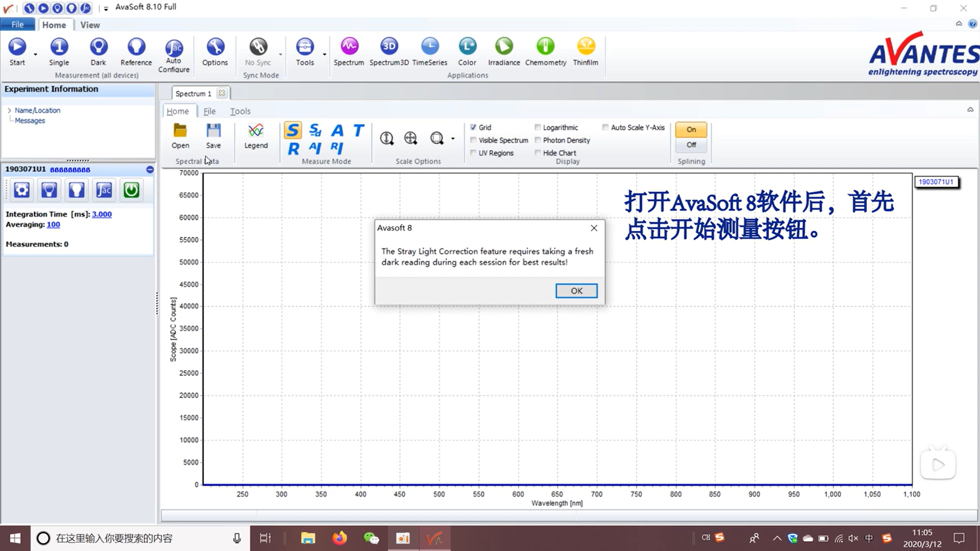 Avantes光譜儀測量激光波長(cháng)